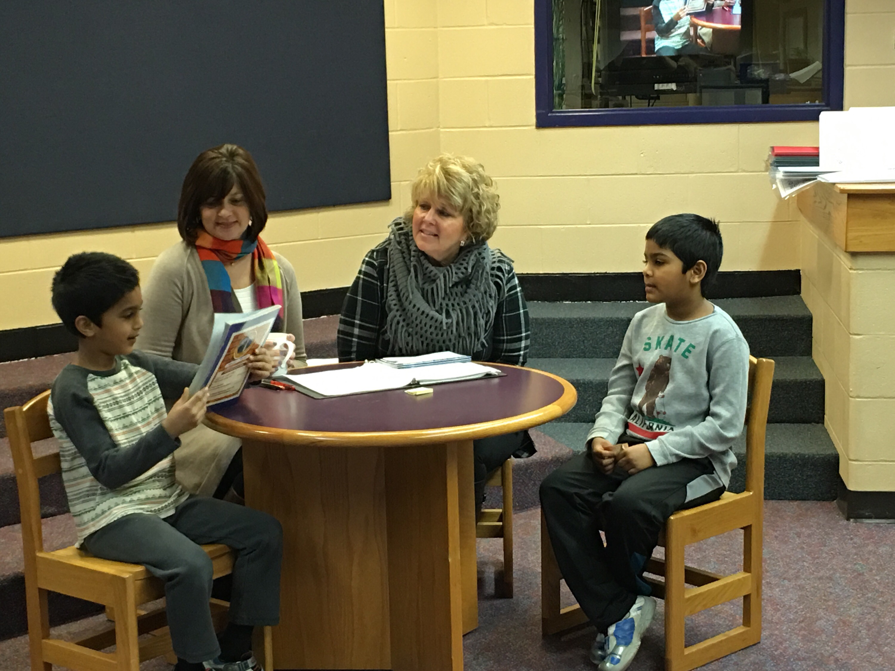 Ms. Meyer & Dr. Gillespie working with students
